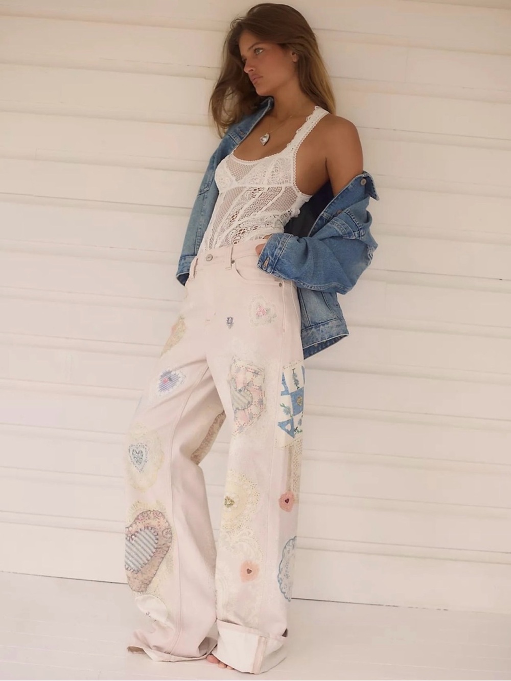 NWT We the free Tinsley illusions heart jeans